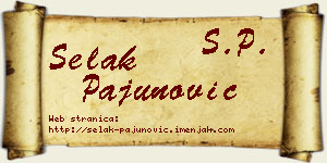 Selak Pajunović vizit kartica
